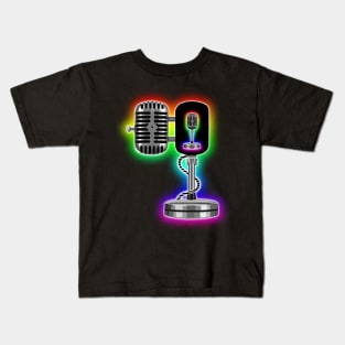 Karaoke Open Mic with Rainbow Glow Kids T-Shirt